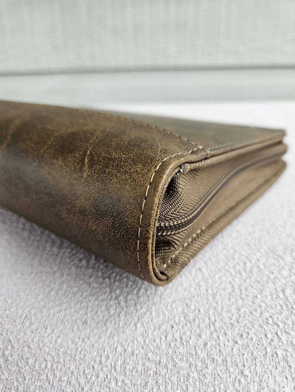 Franklin Covey Zip Binder Only Brown Faux Leather 7 Rings 1.5” Organizer Planner